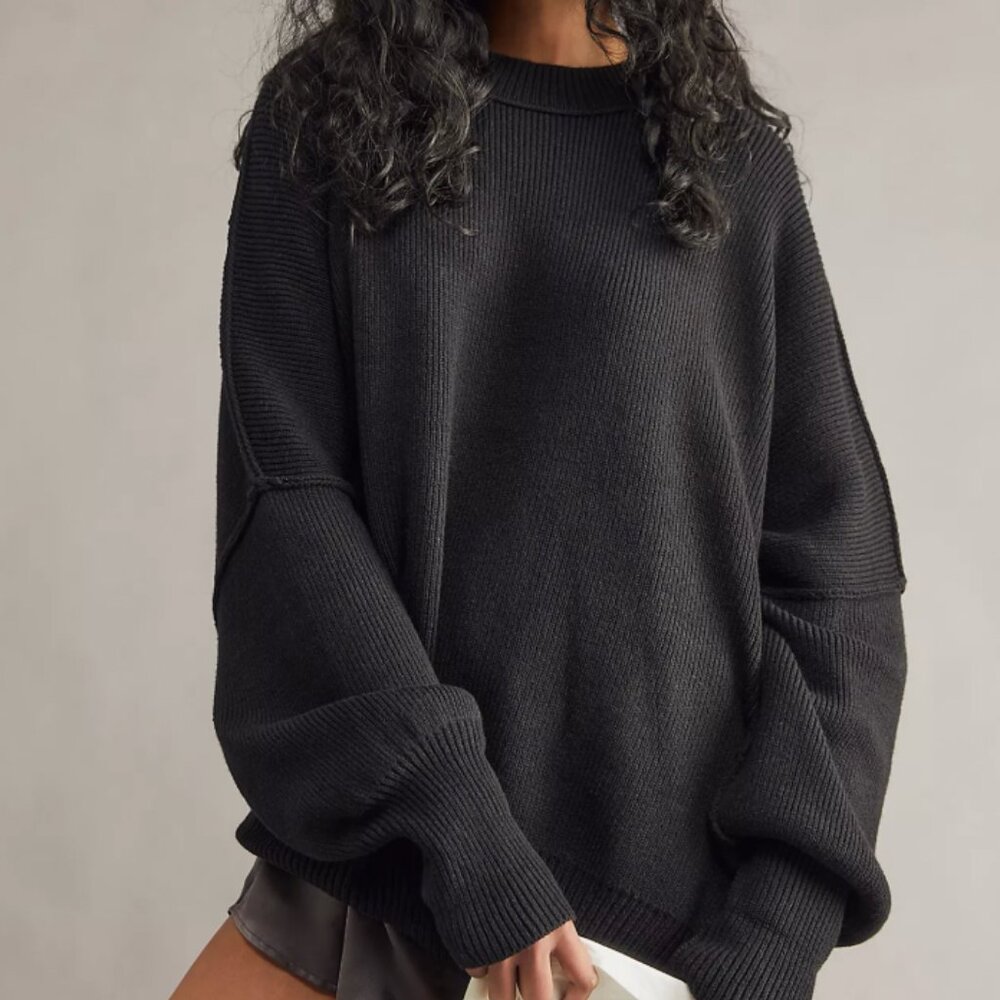 Free People Easy Street Tunic M Black